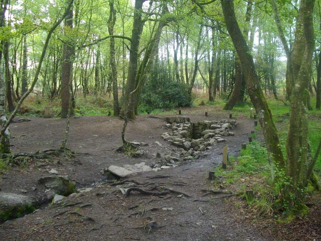 La fontaine de Barenton en forêt de Paimpont.