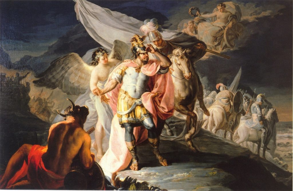 Francisco de Goya (1746-1828), Hannibal vainqueur contemple pour la première fois l'Italie depuis les Alpes, 1770, huile sur toile, Quinta de Selgas.