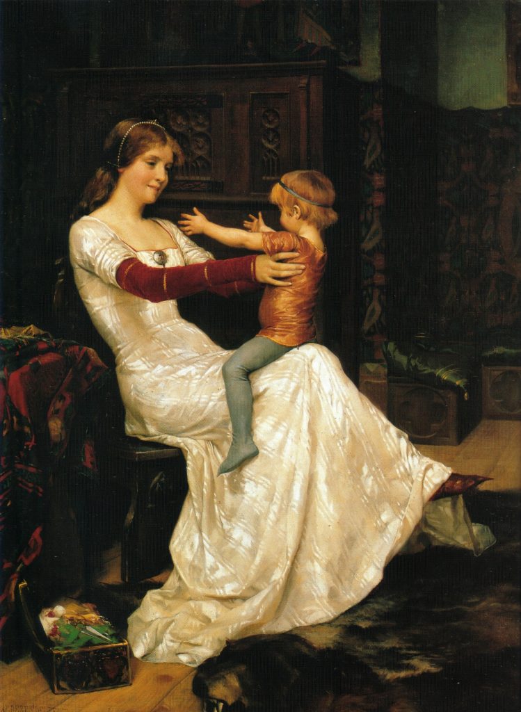 Albert Edelfelt (1854–1905), La reine Blanche de Suède et Norvège avec le petit prince Haakon,1877, huile sur toile, Ateneum.