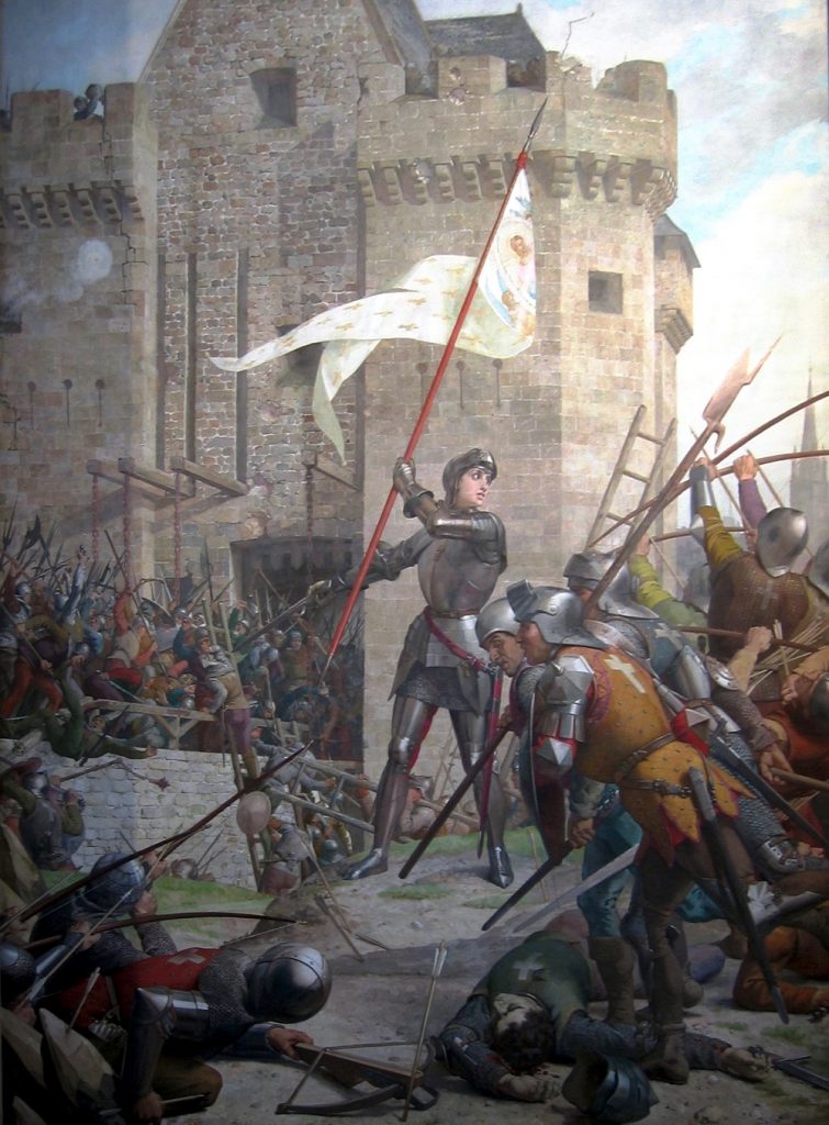 Jules Lenepveu (1819-1898) , Jeanne d'Arc au siège d'Orléans,1886–1890, toile marouflée, Panthéon de Paris.