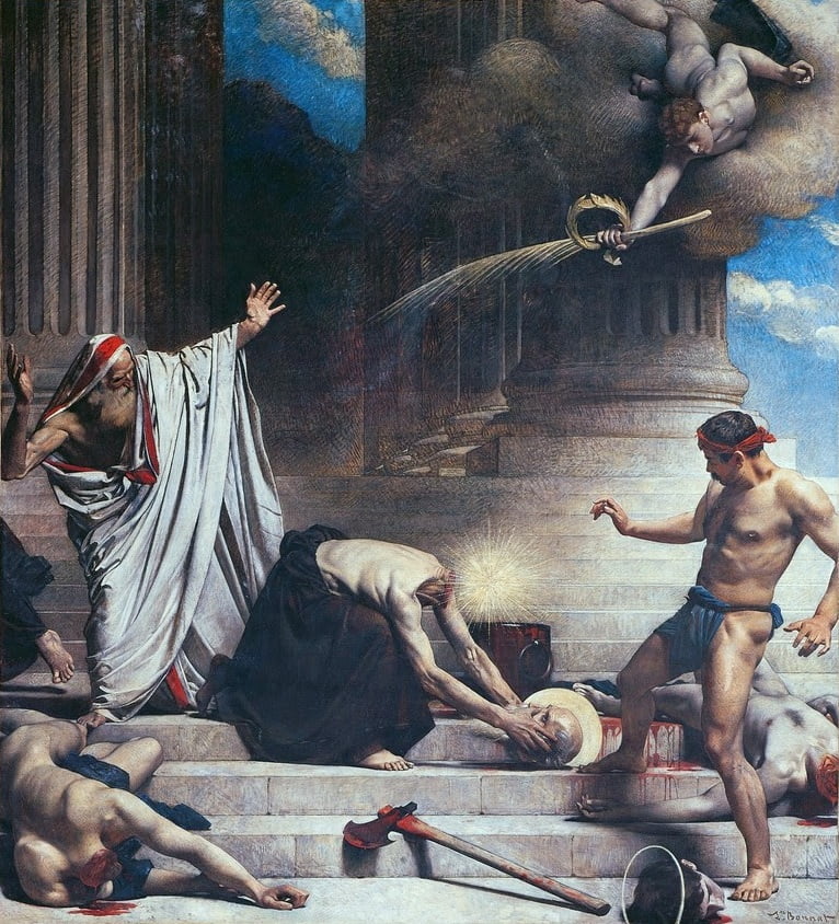 Léon Bonnat (1833-1922),Le martyre de saint Denis, 1874-1888, toile marouflée, Panthéon de Paris.