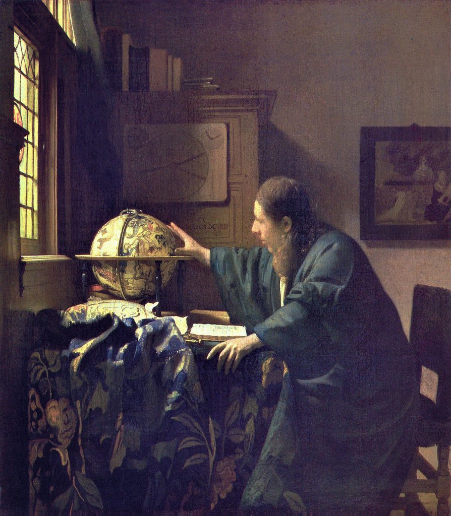  Johannes Vermeer (1632-1675), L'astronome, 1668, huile sur toile, musée du Louvre.