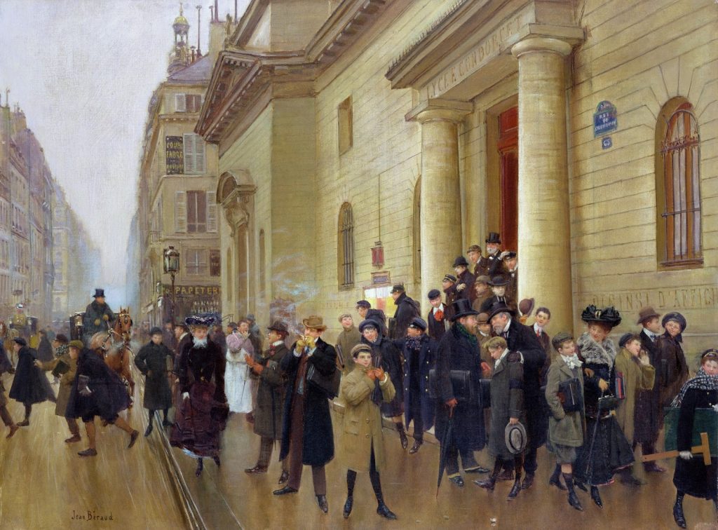 Jean Béraud (1849-1935), La sortie du lycée Condorcet, 1903, huile sur toile, musée Carnavalet.