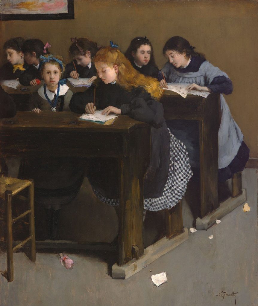 Norbert Goeneutte (1854-1894), La leçon, date inconnue, collection privée.