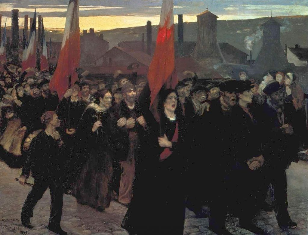 Jules Adler (1865-1952), La grève au Creusot, 1899, huile sur toile, Le Creusot, écomusée de la communauté Le Creusot/Montceau.
